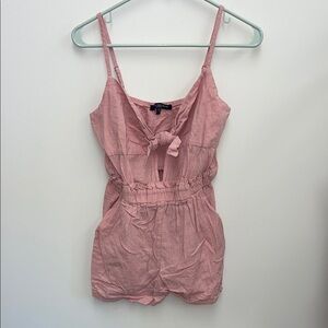 One Clothing Blush Tie-Front romper